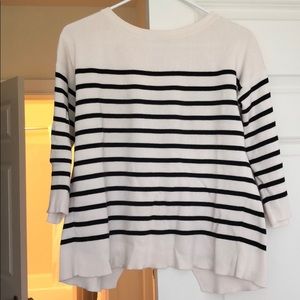 Black\White Scoop Neck Sweater